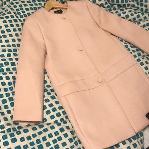 Club Monaco Pink French Style Coat 42% wool